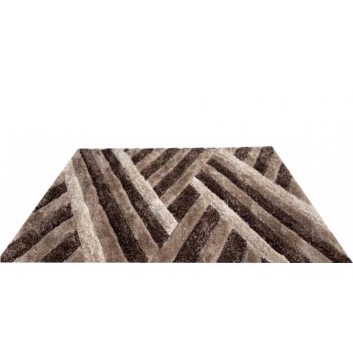 Perla modern luxus shaggy szőnyeg 60 x 110 cm barna bézs