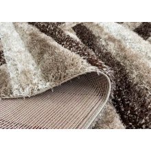 Perla modern luxus shaggy szőnyeg 80 x 150 cm barna bézs