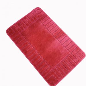   Petra 2 részes Bordó Fürdőszoba Szőnyeg Szett 50 x 80 cm