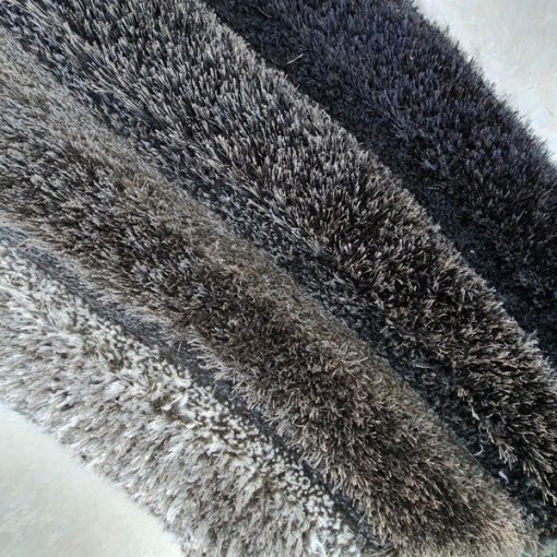 Provins Modern Shaggy Szőnyeg Szürke Barna 200 x 300 cm