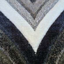 Provins Modern Shaggy Szőnyeg Szürke Barna 200 x 300 cm