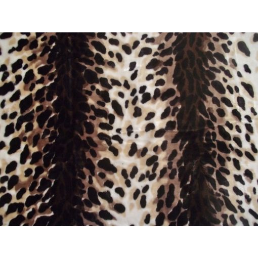 Retro Barna Pléd Ágytakaró Leopárd Mintával 150 x 200 cm