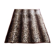 Retro Barna Pléd Ágytakaró Leopárd Mintával 150 x 200 cm