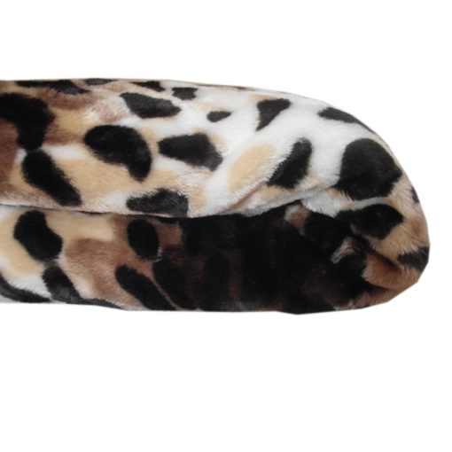 Retro Barna Pléd Ágytakaró Leopárd Mintával 150 x 200 cm