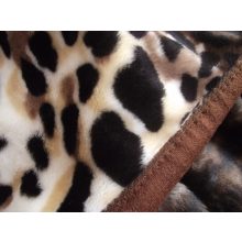 Retro Barna Pléd Ágytakaró Leopárd Mintával 150 x 200 cm