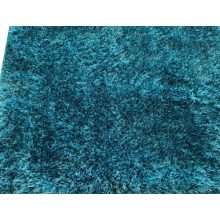 Rosalba türkiz shaggy futószőnyeg 80x300 cm prémium
