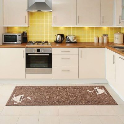 Szafira Konyhai Szőnyeg 80 x 200 cm kávés csésze bézs 