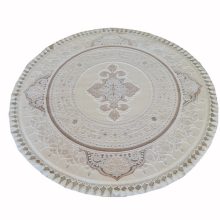 Szliven kerek szőnyeg klasszikus elegáns bézs