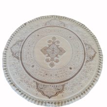 Szliven kerek szőnyeg klasszikus elegáns bézs