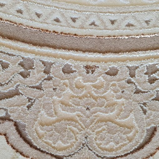 Szliven kerek szőnyeg klasszikus elegáns bézs