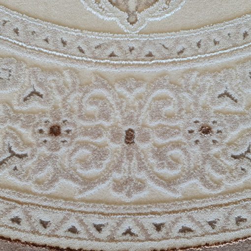 Szliven kerek szőnyeg klasszikus elegáns bézs