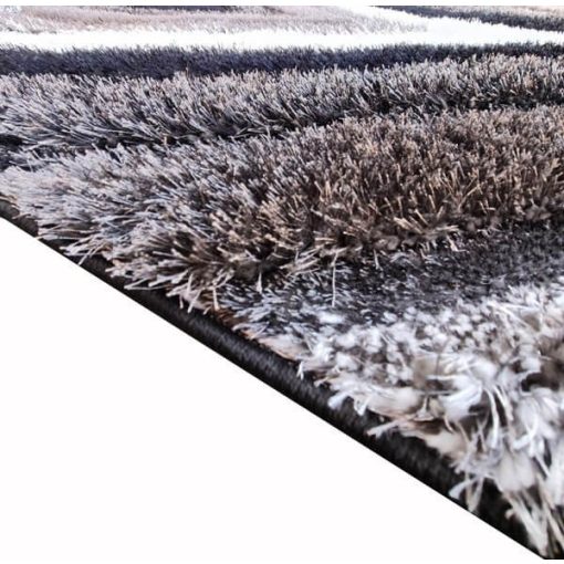 Tafalla Modern Shaggy Szőnyeg 250 x 350 cm Fekete Szürke Prémium