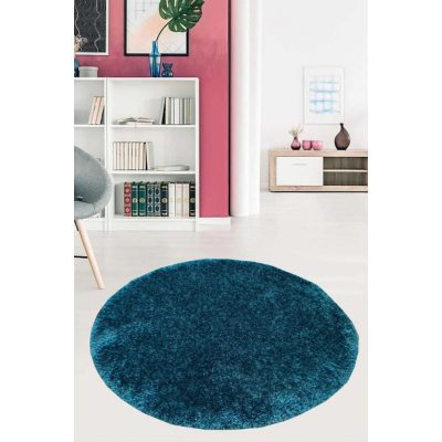 Elenor Kerek Shaggy szőnyeg 160 cm éjkék