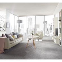 Tidiane modern shaggy padlószőnyeg 4 m széles ezüst