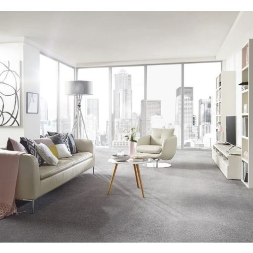 Tidiane modern shaggy padlószőnyeg 4 m széles ezüst