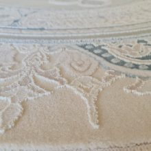 Tramonti kerek klasszikus szőnyeg 160 cm elegáns bézs kék