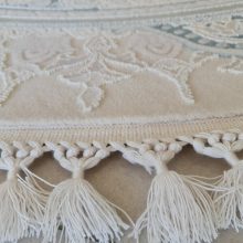 Tramonti kerek klasszikus szőnyeg 160 cm elegáns bézs kék