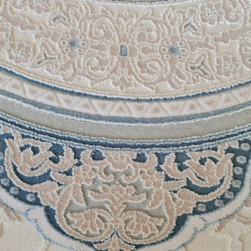 Tramonti kerek klasszikus szőnyeg 160 cm elegáns bézs kék