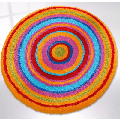 Vallita kerek fürdőszoba szőnyeg narancs prémium 80 cm