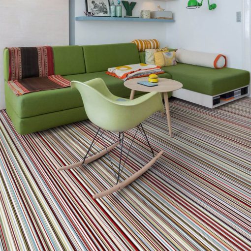 Veliez tekercses vinyl padló csíkos színes vízálló 4 m széles