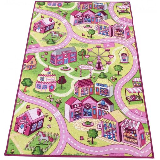 Vidámpark Rózsaszín Gyerekszőnyeg Kislány