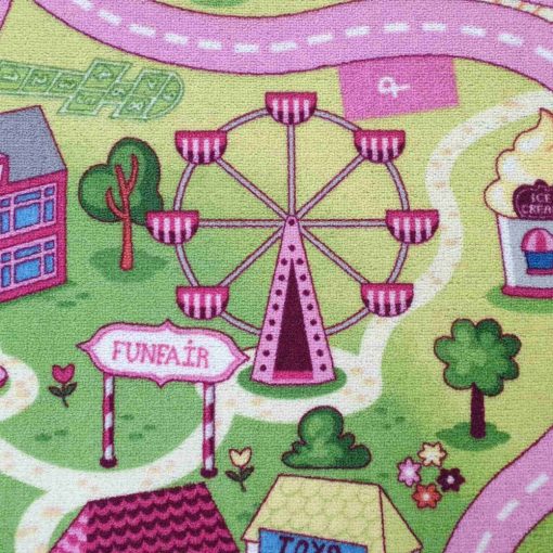 Vidámpark Rózsaszín Gyerekszőnyeg Kislány