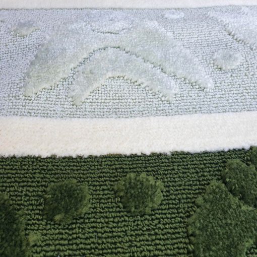Zeusz 3 részes Zöld Fürdőszoba Szőnyeg Szett