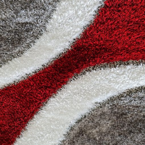 Zlatkó piros szürke shaggy szőnyeg 150 x 230 cm prémium